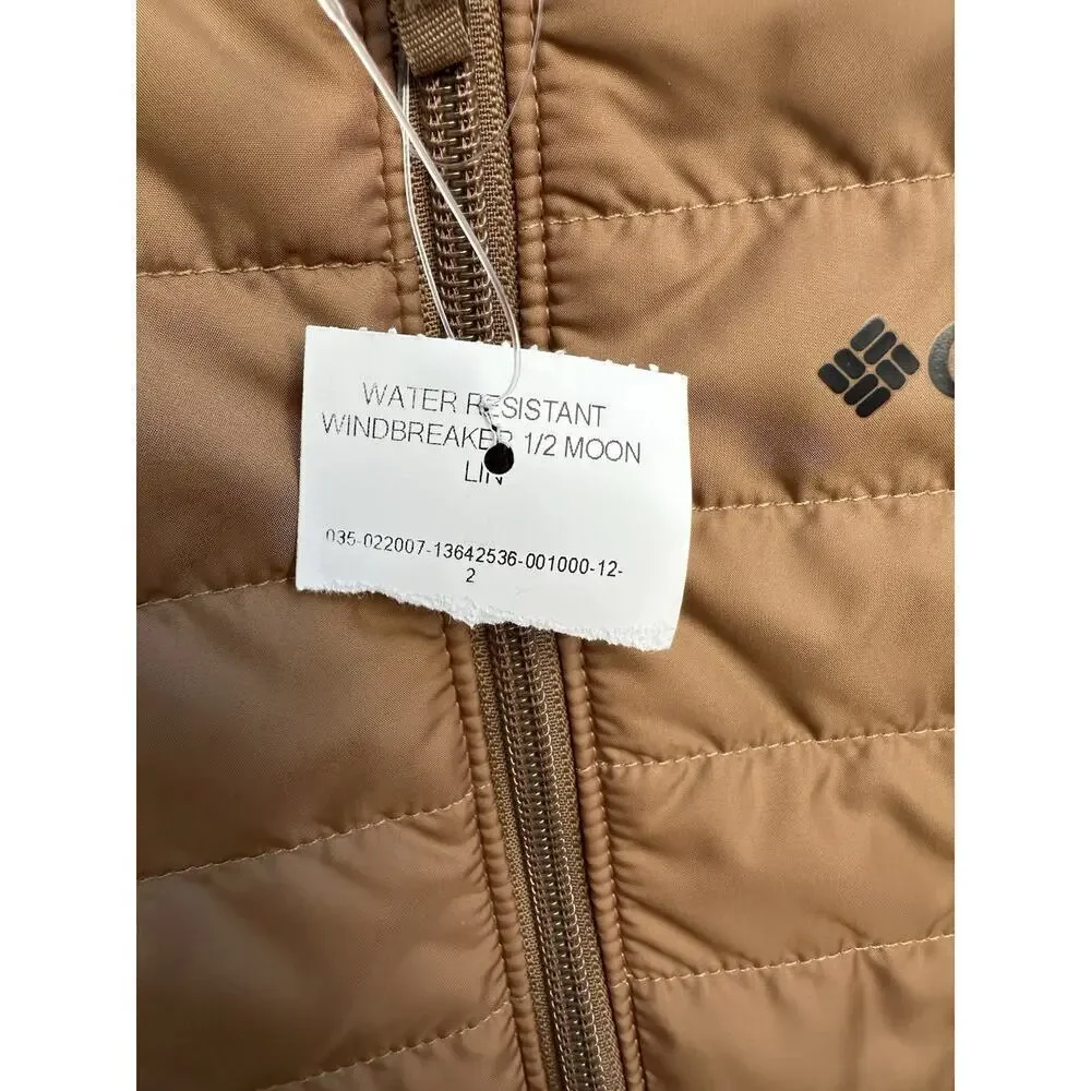 Columbia Youth Medium 10/12 Copper Puffer Jacket Coat Quilted Full Zip Lined NWT
